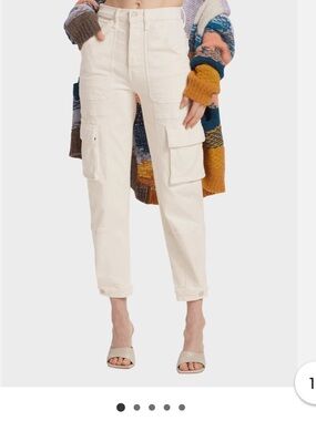 Mother The Curbside flood barrel high waist Cargo Jean Women’s 26